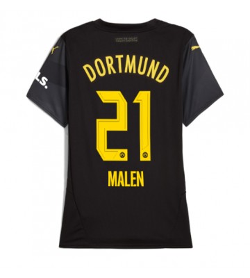 Borussia Dortmund Donyell Malen #21 Bortatröja Dam 2024-25 Kortärmad